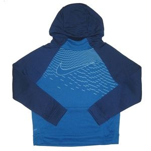 Nike Boys Dri-Fit Pullover Hoodie, Blue, Large
